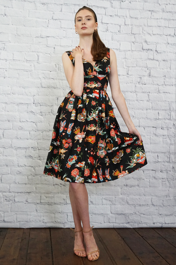  rockabilly retro dress made to order in the UK